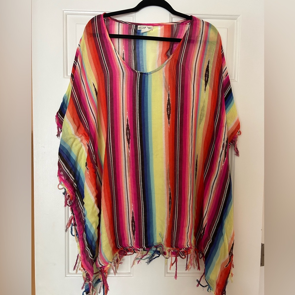 Billabong Striped Multi Color Poncho Size M/L